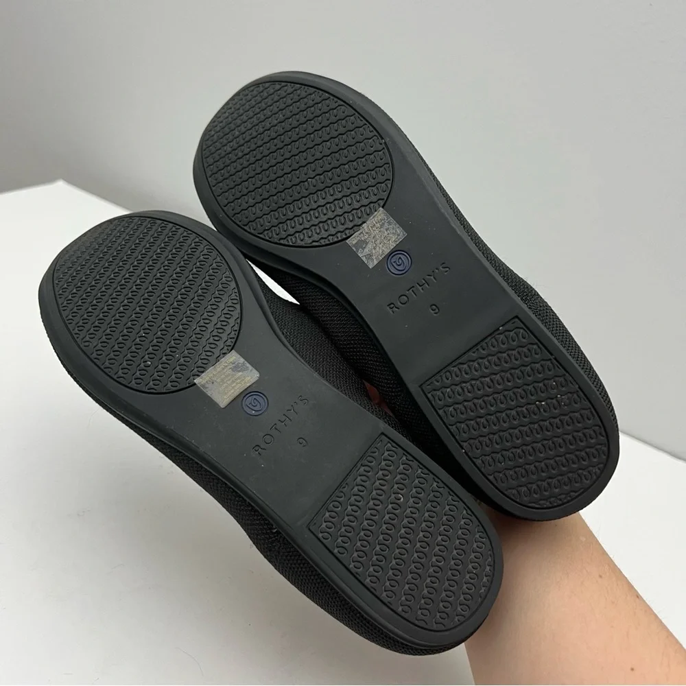 Rothys Round Toe Black Flats